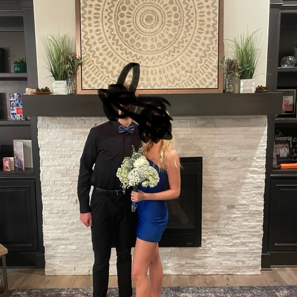 Blue sparkly short hoco dress! - Picture 2 of 4